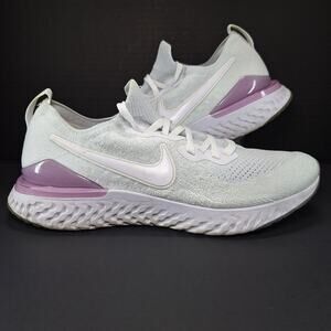 Nike Epic React Flyknit 2 Pink Foam Running Shoes BQ8927-101 Women's Size 12